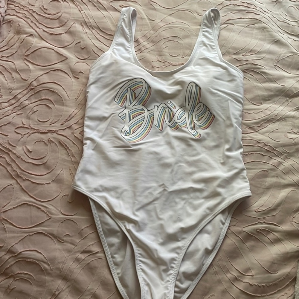 Bride one piece bathing suit